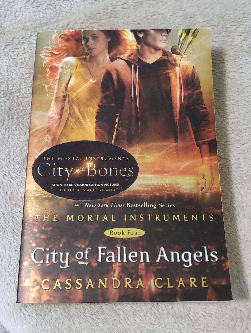 City of Fallen Angels Paperback - Gold/Brown Cover